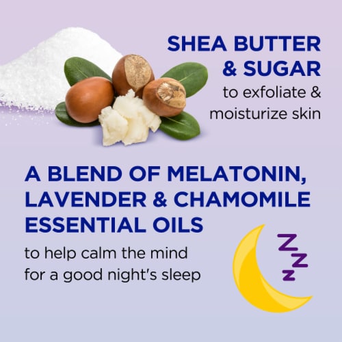 Dr Teal's® Sleep Scrub Shea Sugar Scrub With Melatonin Perspective: left