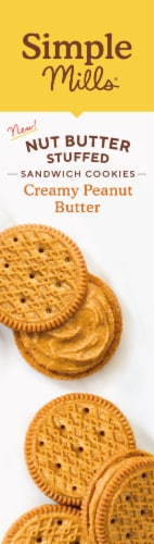 Simple Mills® Creamy Peanut Butter Stuffed Sandwich Cookies Perspective: left