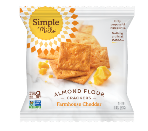 Simple Mills® Farmhouse Cheddar Almond Flour Cracker Snack Pack Perspective: left