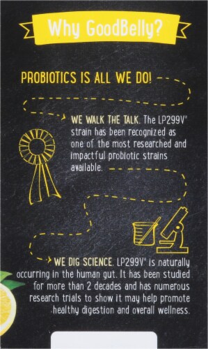 GoodBelly® Probiotic Digestive To Go Lemon Flavor Fast Melts Perspective: left