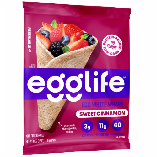 Egglife Sweet Cinnamon Egg White Wraps Perspective: left