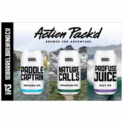 10 Barrel Brewing Co. Paddle Captain Nature Calls & Profuse Juice Action Pack'd Variety Pack Perspective: left