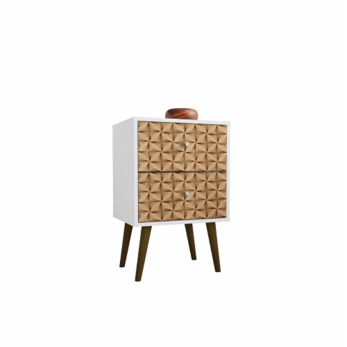Manhattan Comfort Liberty Mid Century Modern Nightstand 2.0 With 2 Full Extension Drawers Wit 17.72 lx27.09 hx14.7 ind. Fred Meyer