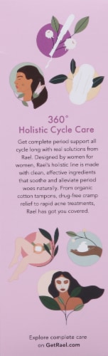 Rael Organic Cotton Regular Tampons Perspective: left