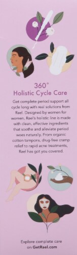 Rael Organic Cotton Regular Tampons Perspective: left
