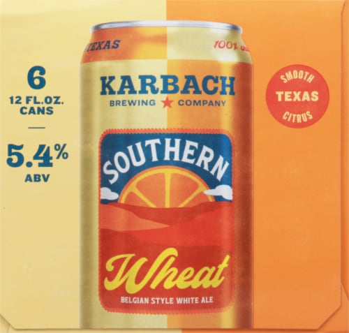 Karbach Southern Wheat Belgian Style White Ale Perspective: left