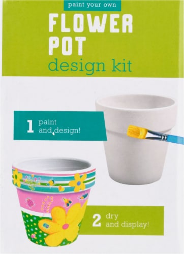 Anker Art Paint Your Own Flower Pot Kit Perspective: left