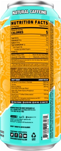 Ghost® Zero Sugar Tropical Mango Energy Drink Can Perspective: left