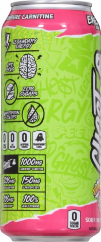 Ghost® Warheads Watermelon Flavored Energy Drink Perspective: left