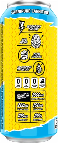 Ghost® Zero Sugar Swedish Fish® Energy Drink Can Perspective: left