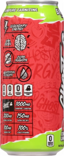 Ghost® Zero Sugar Cherry Limeade Energy Drink Can, 16 fl oz