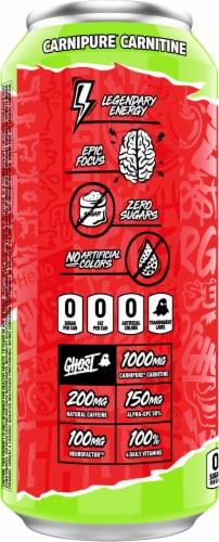 Ghost® Zero Sugar Cherry Limeade Energy Drink Can Perspective: left