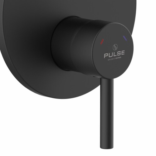 PULSE ShowerSpas Two Way TruTemp Pressure Balance Valve with Matte Black Trim Kit Perspective: left