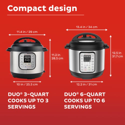 Instant Pot 3 qt. Duo Stainless Steel Electric Pressure Cooker, V5  110-0043-01 - The Home Depot