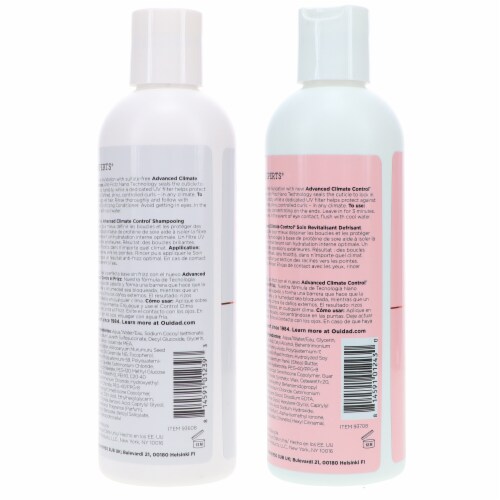 Ouidad Advanced Climate Control Defrizzing Shampoo 8.5 oz & Conditioner 8.5 oz Combo Pack Perspective: left
