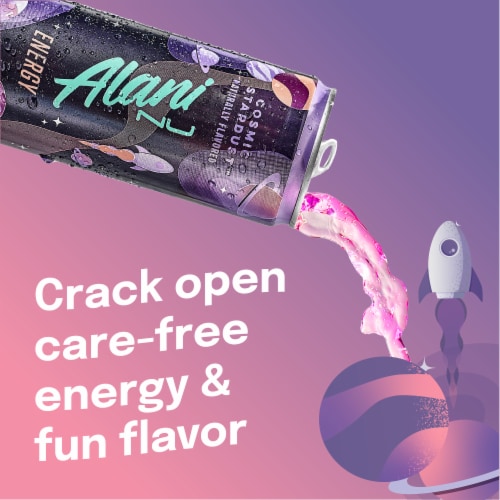 Alani Nu Cosmic Stardust Energy Drink - 12 Fl Oz Perspective: left