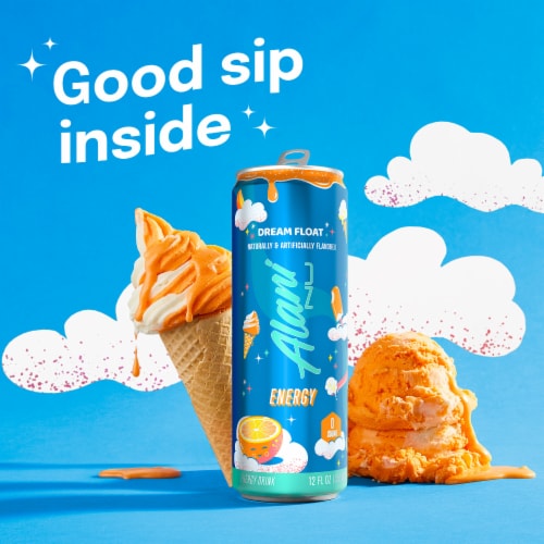 Alani NU Dream Float Energy Drink Can Perspective: left