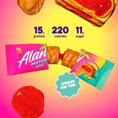 Alani Nu Peanut Butter & Jelly Protein Bar Perspective: left