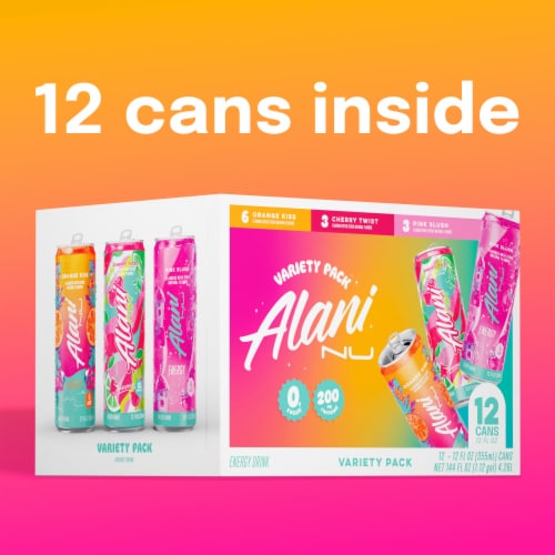 Alani Nu Variety Pack Energy Drink Cans Perspective: left