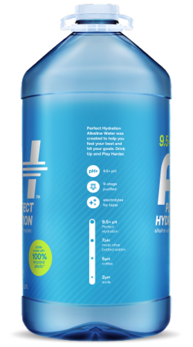 Perfect Hydration® 9.5+ pH Alkaline Electrolyte Enhanced Drinking Water Perspective: left