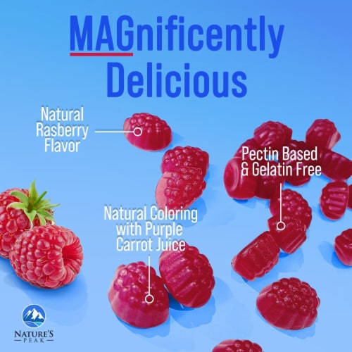 Magnesium Gummy - Magnesium Citrate Supplement for Relax Support for Adults - 60 Gummies Perspective: left