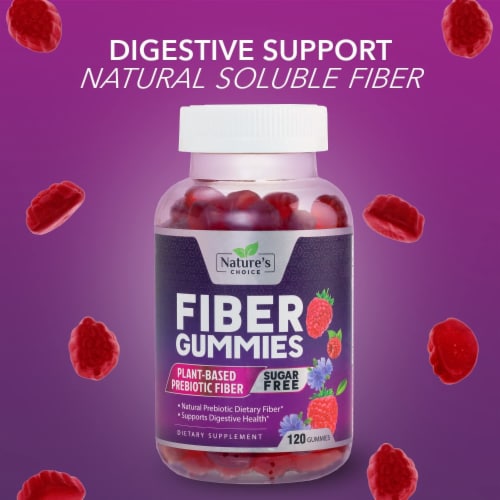 Sugar Free Fiber Gummies for Adults Daily Prebiotic Fiber Digestive