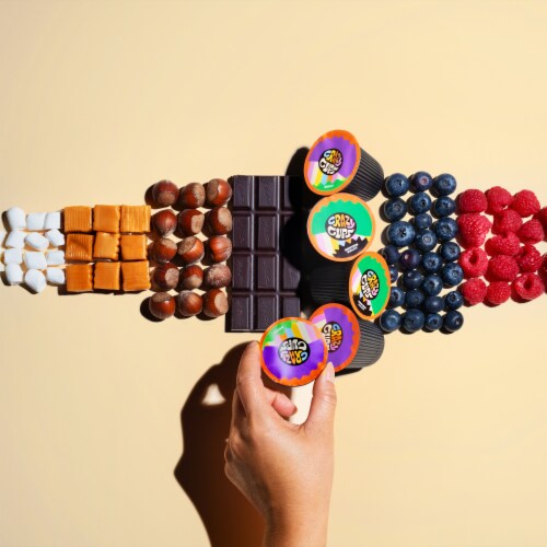 Crazy Cups Chocolate Peanut Butter Cup Flavored Coffee Pods Medium Roast Perspective: left