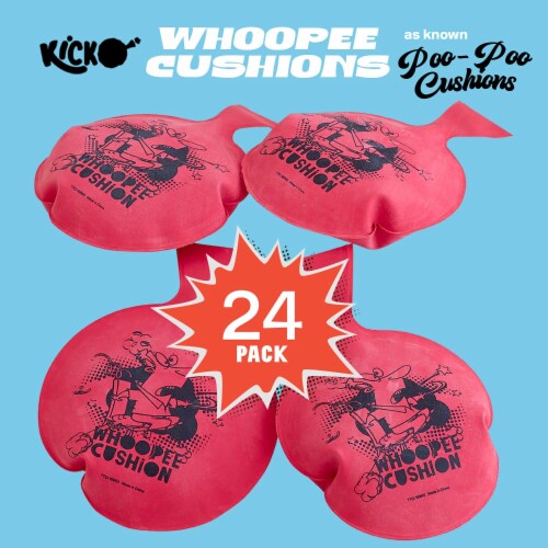 24 Pack Kicko 3  Mini Whoopee Cushions - Prank Novelty Toy - Party Favors, Rewards Perspective: left