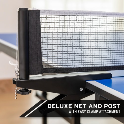 HEAD 1-1-33012-DS 12 Millimeter Surface Match Point Ping Pong Table with Net Perspective: left