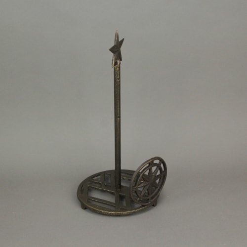 Cast Iron Compass Rose Countertop Paper Towel Holder Nautical
