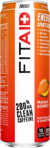 FITAID Mango Sorbet Energy Drink Can Perspective: left