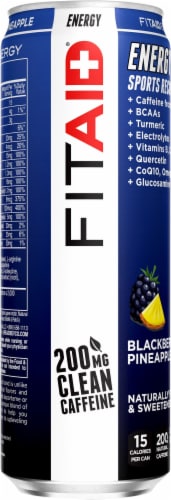 FITAID Blackberry Pineapple Energy Drink Can Perspective: left
