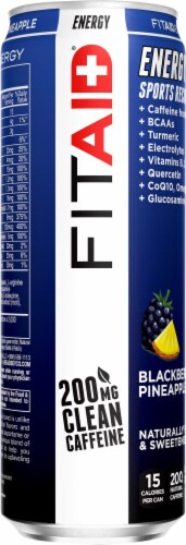 FITAID Blackberry Pineapple Energy Drink Can Perspective: left
