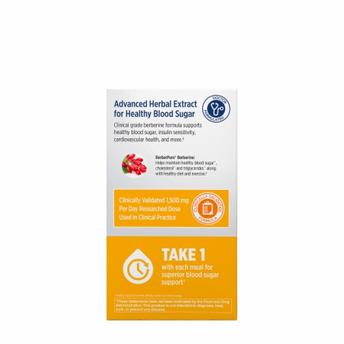 Doctors' Preferred® Clinical Grade Berberine Capsules Perspective: left