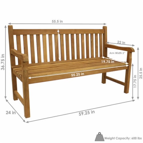 Solid teak garden bench deals