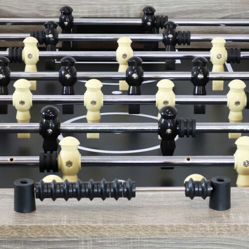 Sunnydaze Delano 54.5 in Foosball Table with Distressed Wood Look Perspective: left