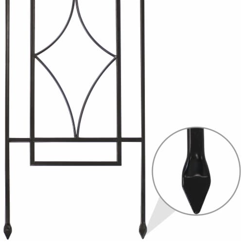 Sunnydaze Steel Chic Diamonds Garden Trellis - Set of 2 - 48 in Perspective: left