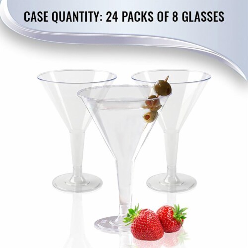 6 oz. Clear Plastic Martini Glasses (192 Glasses), 192 Glasses - Fred Meyer