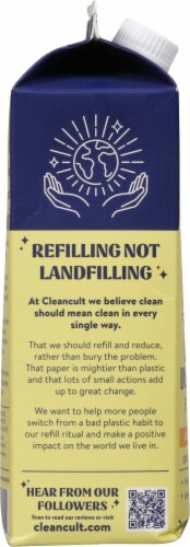 Cleancult Lemon Verbena Liquid Dish Soap Eco Refill Perspective: left