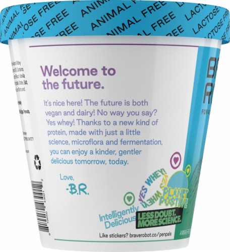 Brave Robot Vanilla Animal-Free Ice Cream Perspective: left