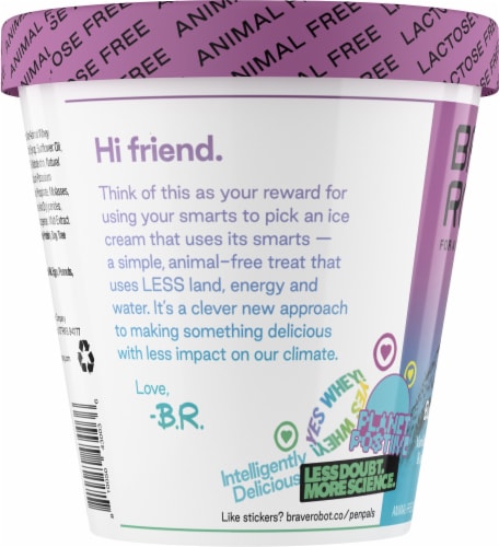 Brave Robot Buttery Pecan Animal-Free Ice Cream Perspective: left