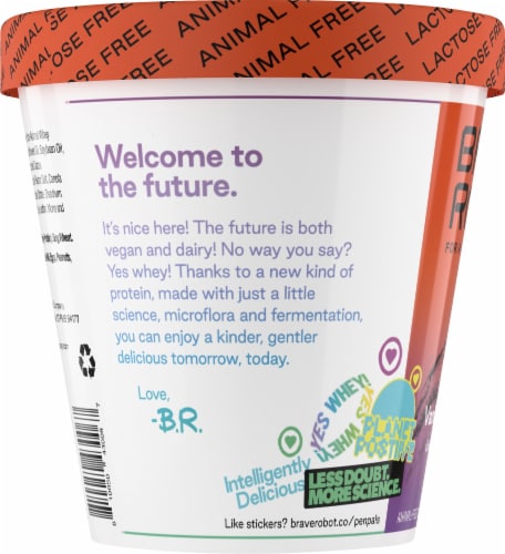 Brave Robot Vanilla 'N Cookies Animal-Free Ice Cream Perspective: left