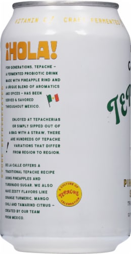 De La Calle!™ Tepache™ Tradicional Pineapple Spice Beverage Perspective: left