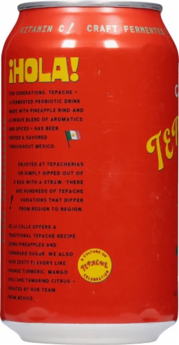 De La Calle!™ Tepache™ Picante Mango Chili Beverage Perspective: left