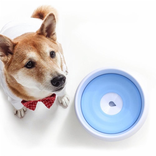 Pet Life Pud-Guard Anti-Spill Floating Water and Food Bowl Perspective: left