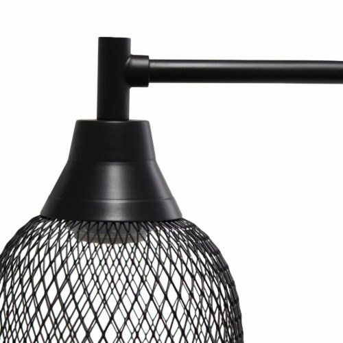 LimeLights Metal Stick Lamp w/ USB Port 2 Pack in White with White Shade Perspective: left