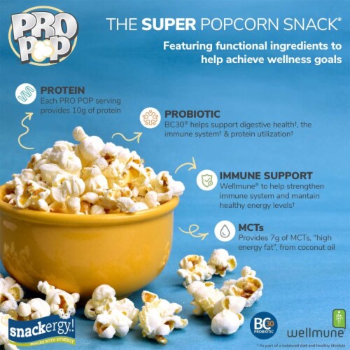 Snackergy PRO POP® High Protein Popcorn Snack, Variety Pack (5ct) Perspective: left