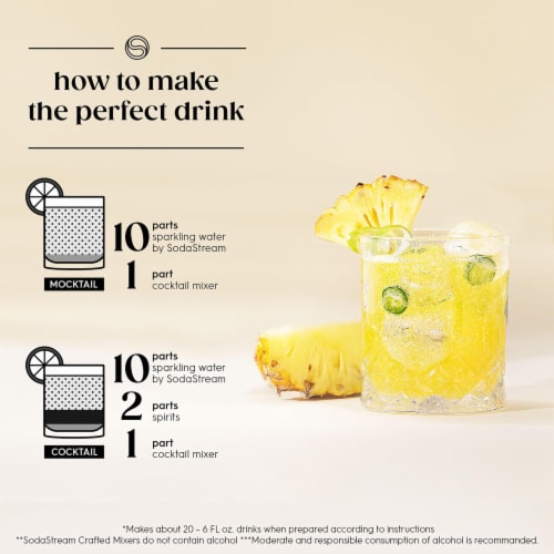 SodaStream® Crafted Non-Alcoholic Pineapple & Jalapeno Cocktail Mixer Perspective: left
