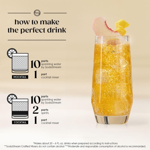 SodaStream® Crafted Non-Alcoholic White Peach & Ginger Cocktail Mixer Perspective: left