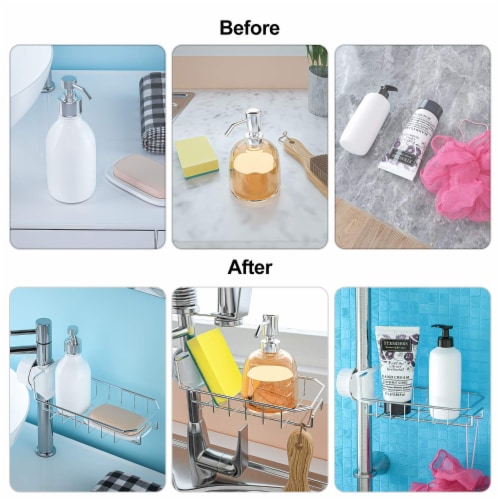 KITCHEN BATH SINK CADDY ORGANIZER SPONGE SOAP HOLDER FAUCET HOLDER, 1 unit  - Fry's Food Stores